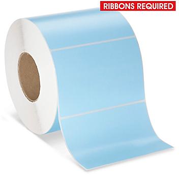 Industrial Thermal Transfer Labels - Blue, 6 x 4", Ribbons Required S-17061BLU