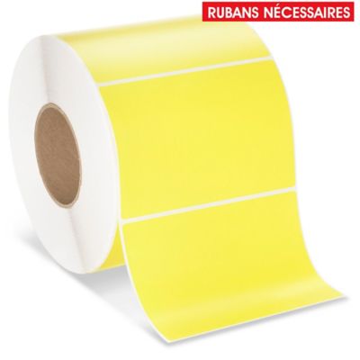 Industrial Thermal Transfer Labels - Yellow, 6 x 4", Ribbons Required S-17061Y