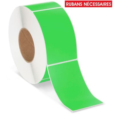 Industrial Thermal Transfer Labels - Fluorescent Green, 3 x 5", Ribbons Required S-17063G