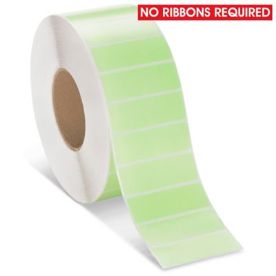 Industrial Direct Thermal Labels - Green, 3 x 1