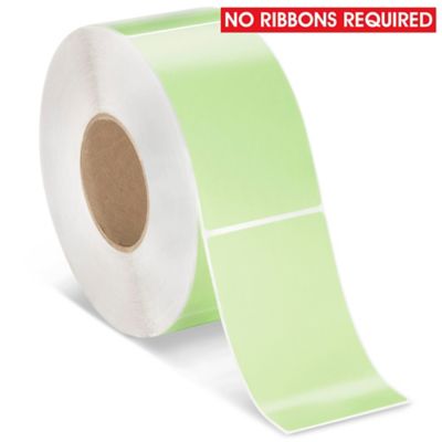 Industrial Direct Thermal Labels - Green, 3 x 5