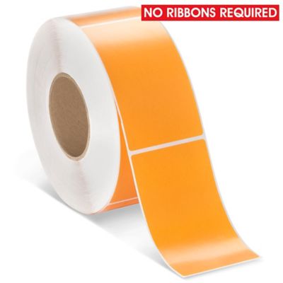 Industrial Direct Thermal Labels - Orange, 3 x 5" S-17065O