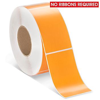 Industrial Direct Thermal Labels - Orange, 3 x 5" S-17065O
