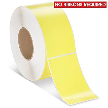 Industrial Direct Thermal Labels - Yellow, 3 x 5" S-17065Y