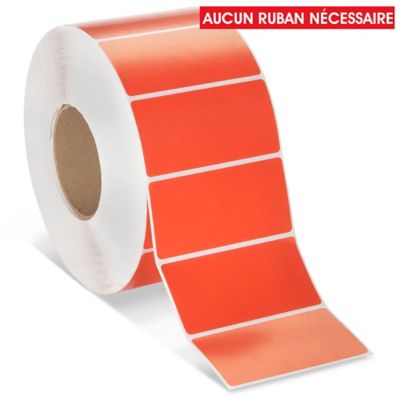 Industrial Direct Thermal Labels - Red, 4 x 2" S-17066R