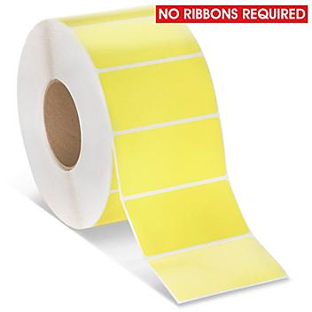 Industrial Direct Thermal Labels - Yellow, 4 x 2" S-17066Y