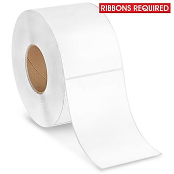 Industrial Weatherproof Thermal Transfer Labels - Polypropylene, White, 4 x 6 1/2", Ribbons Required S-17070