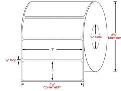 Mobile Printer Labels - 3 x 1