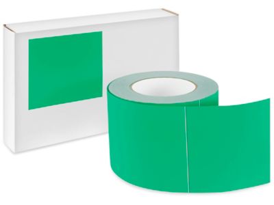 Blank Inventory Rectangle Labels - Kelly Green, 4 x 4
