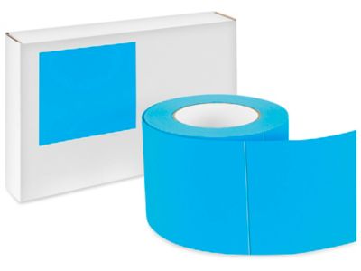 Blank Inventory Rectangle Labels - Light Blue, 4 x 4