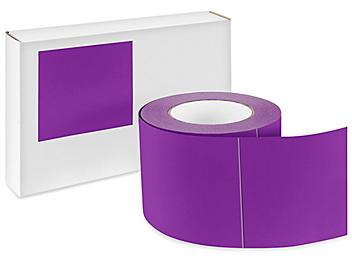 Blank Inventory Rectangle Labels - Purple, 4 x 4" S-17079PUR