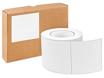 Blank Inventory Rectangle Labels - White, 4 x 4" S-17079W