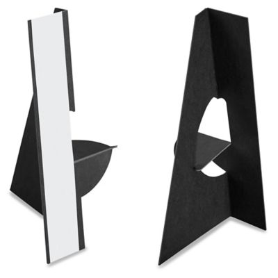 Easel Backs 7", Single Wing, Black S17092BL Uline