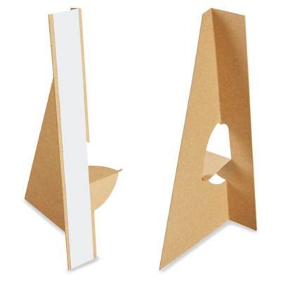 Easel Backs - 9, Double Wing, White - ULINE - Carton of 50 - S-12944W
