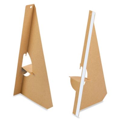 Easel Backs - 5, Single Wing, White S-18203W - Uline