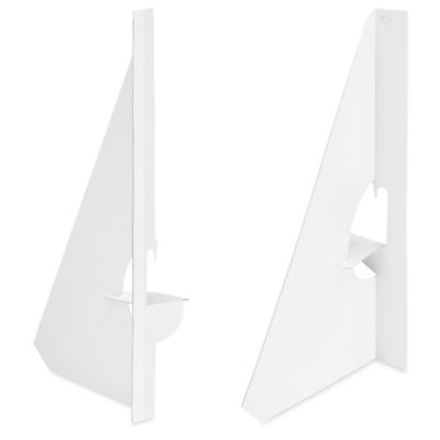 Easel Backs 12", Single Wing, White S17094WS1 Uline
