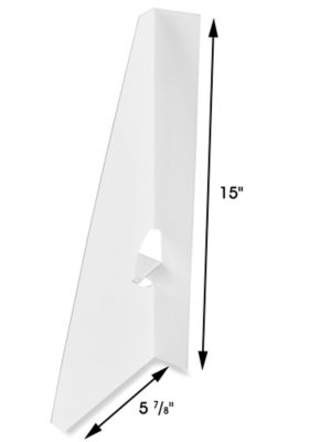 Easel Backs - 15, Single Wing, White - ULINE - Carton of 50 - S-17095W