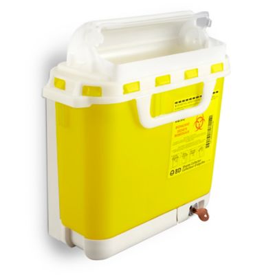 Conteneur Jaune Pour Aiguilles De Tatouage – 1 Litre, Plastique Médical, Couvercle Sécurisé