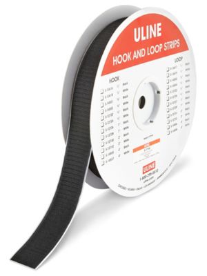 Velcro® Brand Tape Strips - Hook, Black, 1 x 75' S-11710 - Uline