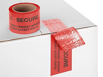 U-Secure Security Tape - 3" x 60 yds, Red S-17149R