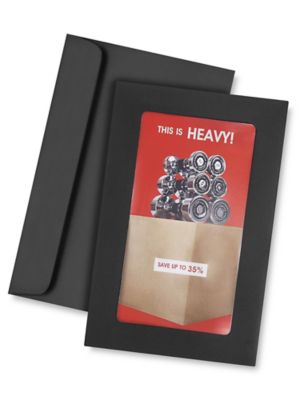 Full View Window Envelopes - 6 x 9", Black S-17154