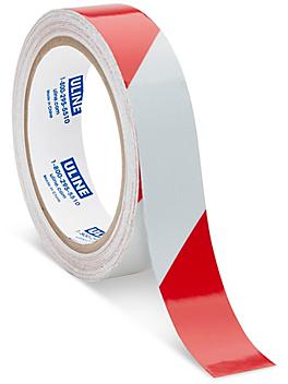 Reflective Tape - 1" x 10 yds, Red/White S-17174