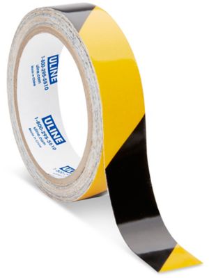 Reflective Tape - 1 x 10 yds, Black/Yellow S-17175 - Uline