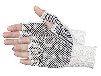 PVC Dot Knit Gloves - Fingerless, Large S-17199L