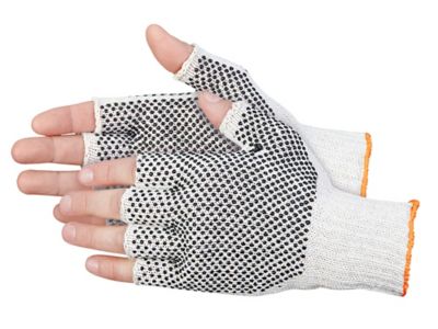 PVC Dot Knit Gloves - Fingerless, Small S-17199S - ULINE