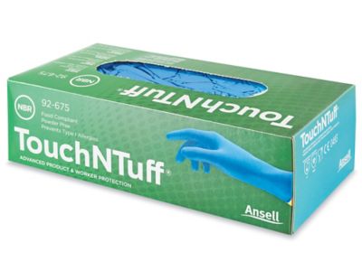 Touchntuff 92-575 Gants jetables en poudre de nitrile, doigts texturés –  Segomo Tools
