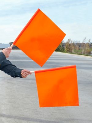 Handheld Safety Flags - 18 x 18