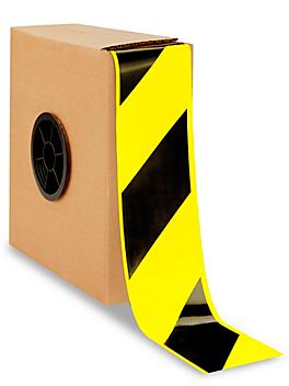 Striped Barricade Tape - 3" x 1,000', Black/Yellow S-17224