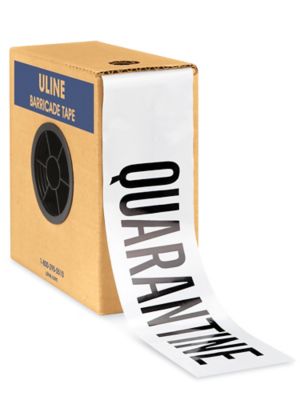 Barricade Tape - 3" x 1,000', "Quarantine" S-17225