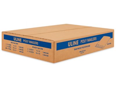 Tear-Proof Polyethylene Mailers with Tear Strip Bulk Pack - 14 x 17