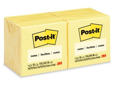 3M Post-Itᴹᴰ – Feuillets autocollants originaux – 3 x 3 po