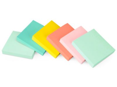 3M Post-it® Notas Adhesivas - Originales, 3 x 3, Colores Pastel Surtidos  S-17272 - Uline