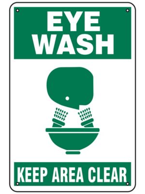 "Eye Wash" Sign - Aluminum S-17343A