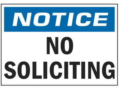 "No Soliciting" Sign