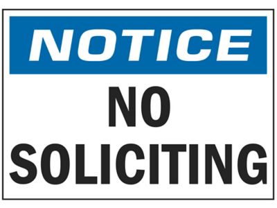  "No Soliciting" Sign