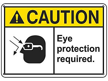 "Eye Protection Required" Sign - Plastic S-17347P