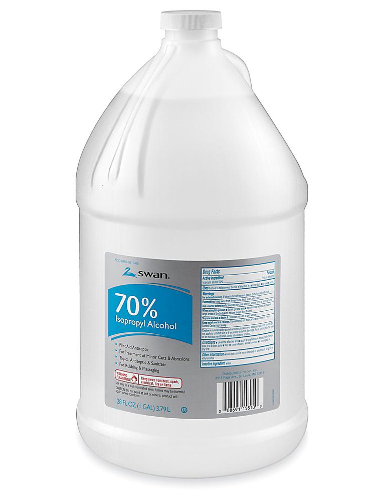 70% Isopropyl Alcohol - 1 Gallon Bottle S-17474 - Uline