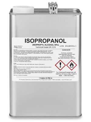 99% Isopropyl Alcohol - 1 Gallon Bottle S-17475 - Uline