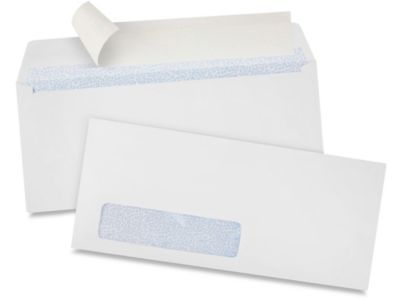 #9 Self-seal White Business Envelopes With Left Window - 3 7 8 X 8 7 8 