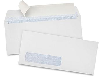 #9 Self-Seal White Business Envelopes with Left Window - 3 7/8 x 8 7/8" S-17486