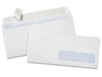 #10 Self-Seal White Business Envelopes with Right Window 4 1/8 x 9 1/2" S-17487