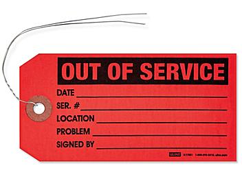 Inspection Tags - "Out of Service", Pre-wired S-17551PW