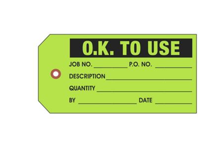 One Part Inspection Tags in Stock - ULINE