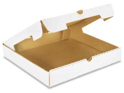 Plain Pizza Boxes - 14 x 14 x 2, White S-17593 - Uline