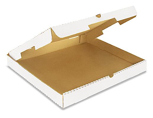 Plain Pizza Boxes - 16 x 16 x 2, White S-17594 - Uline