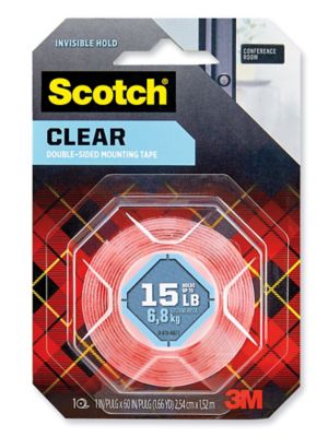 Scotch 1 in. x 1.60 yds. Clear Indoor Permanent Double-Sided Mounting Tape  410DC-SF - The Home Depot